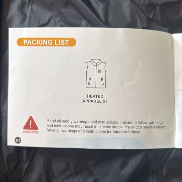 Unisex Black Quilted Puffer Heated Vest Zip Front Size XL NEW - Picture 10 of 16